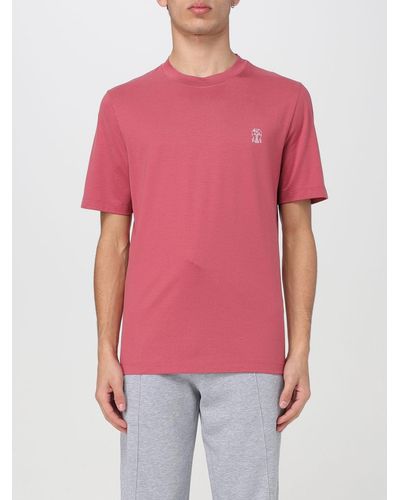 Brunello Cucinelli T-shirt in cotone - Rosso