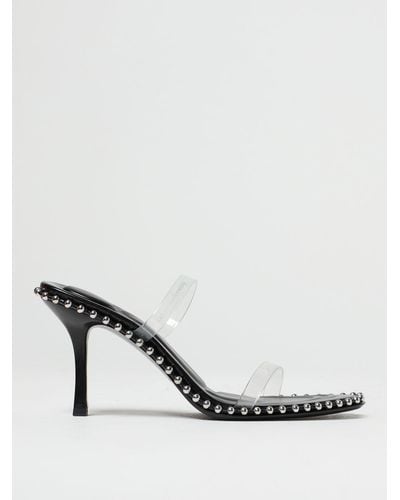 Alexander Wang Nova 85 Sandals In Pvc With Studs - White
