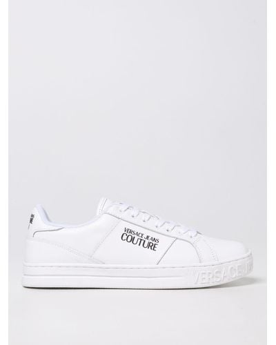 Versace Sneakers In Leather - White