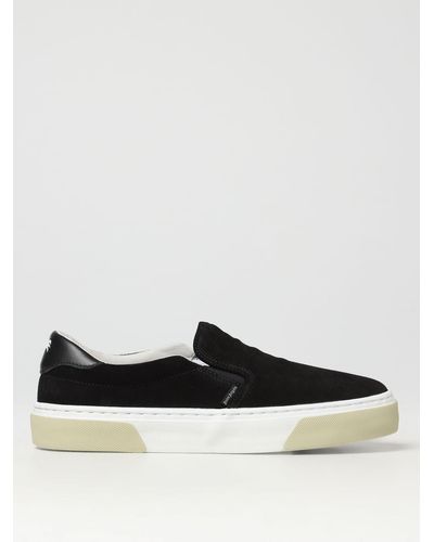 Palm Angels Sneakers In Suede With Embossed Logo - Black
