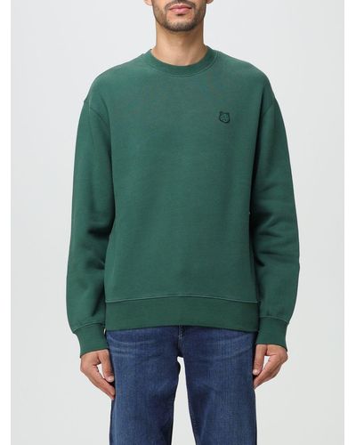 Maison Kitsuné Sweatshirt In Jersey With Patch - Green