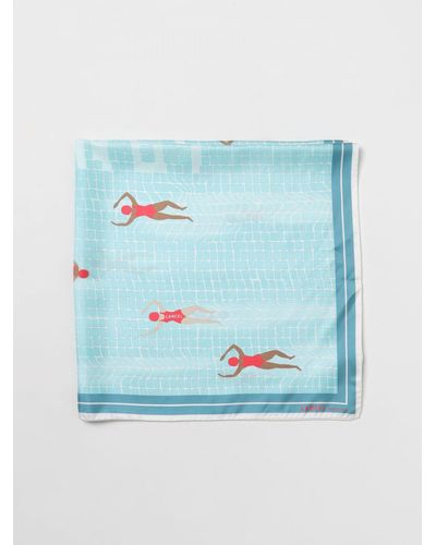 Lancel Foulard Pool in seta stampata - Blu