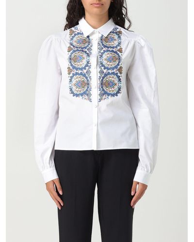 Etro Shirt In Cotton With Embroidery - White