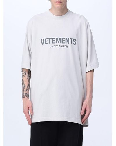 Vetements T-shirt in cotone - Grigio