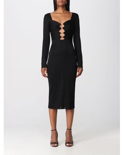 Tom Ford Viscose Dress With Cut-out Details - Black