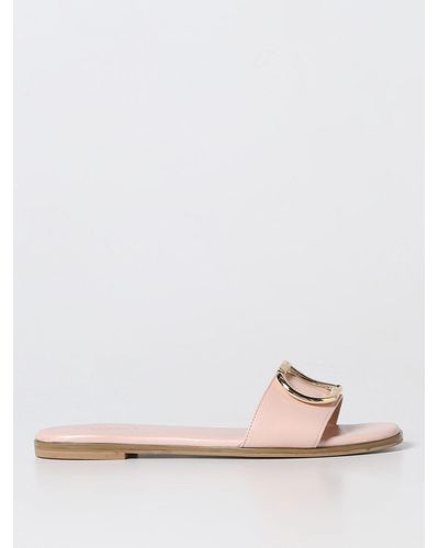 Twin Set Flat Sandals - Pink