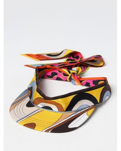 Emilio Pucci Visiera in seta stampata - Multicolore