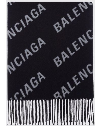 Balenciaga Sciarpa con logo all-over - Nero