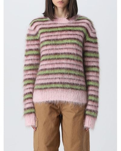 Marni Sweater In Mohair Wool - Pink
