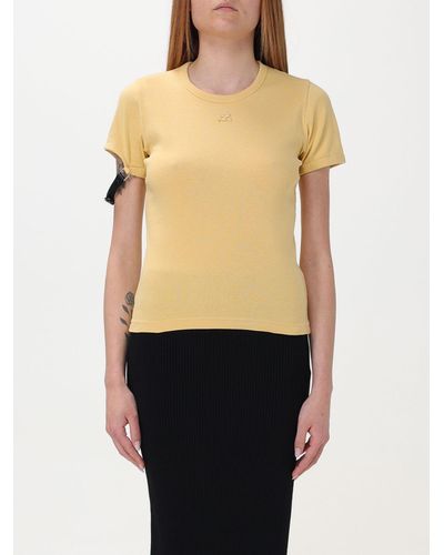 Courreges T-shirt in jersey - Giallo