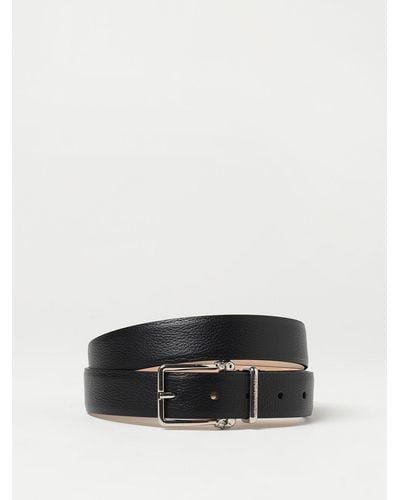 Alexander McQueen Belt In Micro Grained Leather - Black