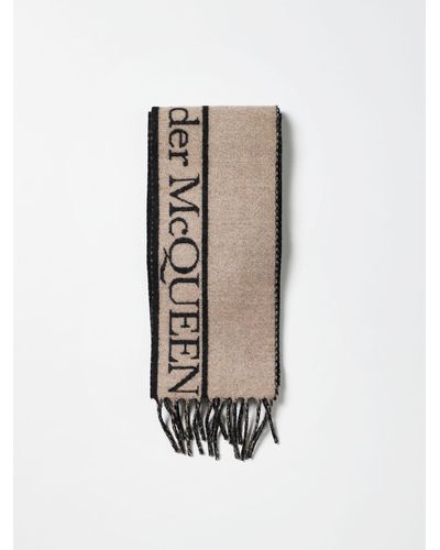 Alexander McQueen Selvaged Wool Neck Scarf - Natural