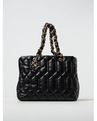 Elisabetta Franchi Bag In Quilted Synthetic Leather - Black