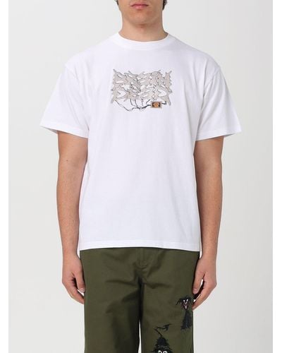 Brain Dead T-shirt in cotone con stampa grafica - Bianco