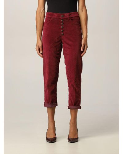 Dondup Trousers Woman - Red