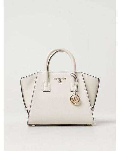 Michael Kors Avril Grained Leather Bag - Natural