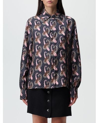 Etro Shirt In Silk With Paisley Print - Gray