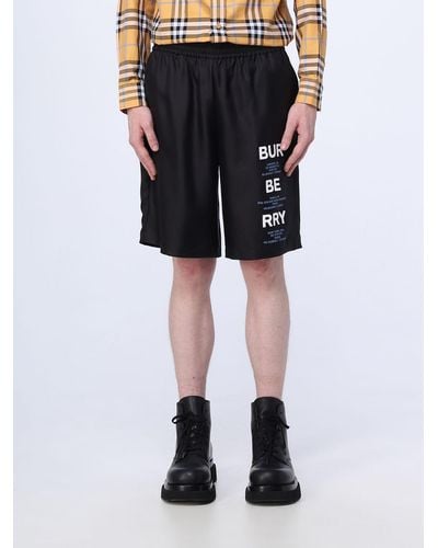 Burberry Shorts In Silk - Black