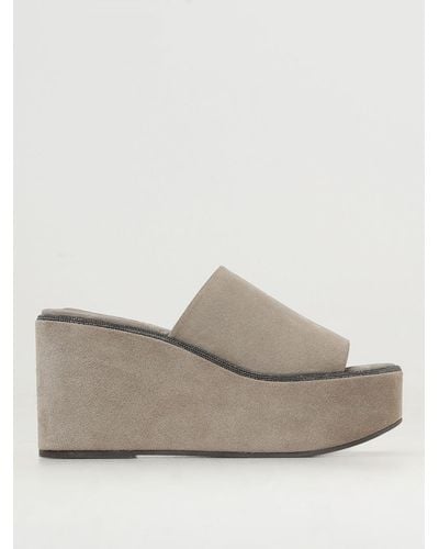 Brunello Cucinelli Wedge Shoes - Gray