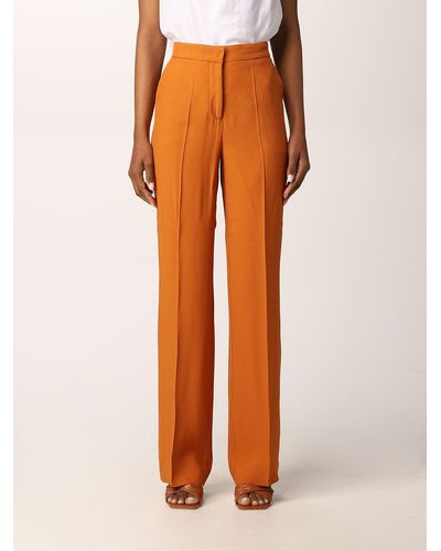 FEDERICA TOSI Trousers In Crepe - Orange