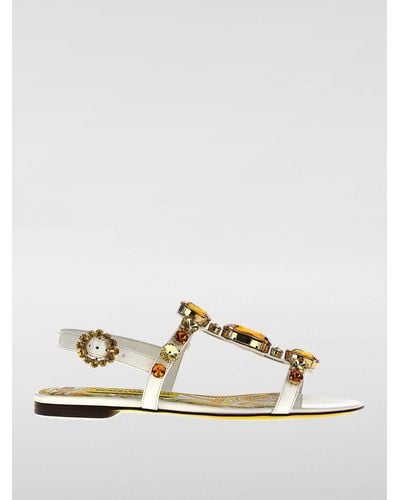 Dolce & Gabbana Flache sandalen - Mettallic
