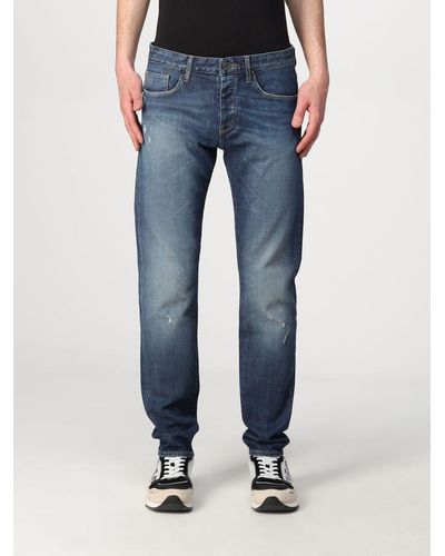 Armani Exchange Jeans In Washed Denim - Blue
