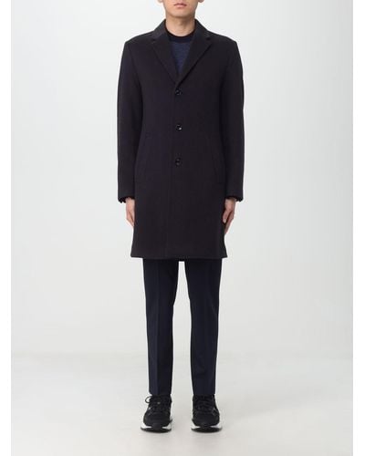 BOSS Cappotto in misto lana vergine - Blu