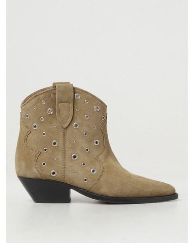 Isabel Marant Flat Ankle Boots - Natural