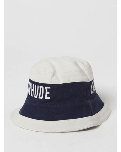 Rhude Cappello in cotone con logo - Blu