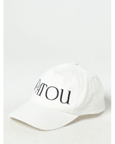 Patou Cappello in cotone con logo - Bianco