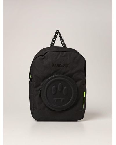 Barrow Backpack In Technical Fabric With Smile - Black
