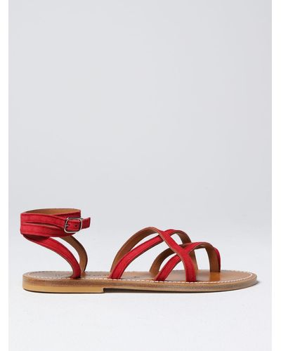 K. Jacques Flat Sandals - Red