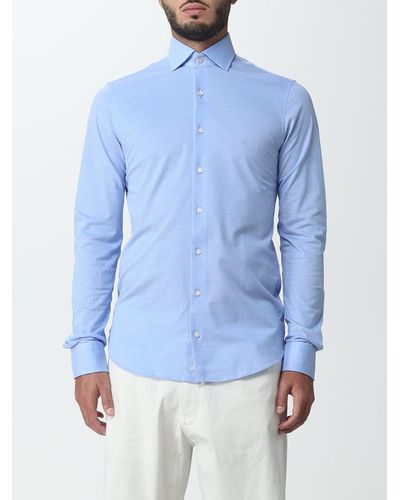 Michael Kors Michael Shirt In Cotton - Blue