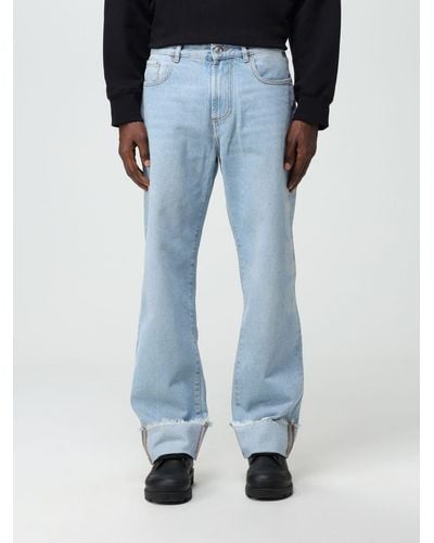 Gcds Jeans in denim logato - Blu