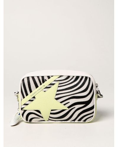 Golden Goose Star Bag In Hammered Leather And Pony Skin - Multicolor