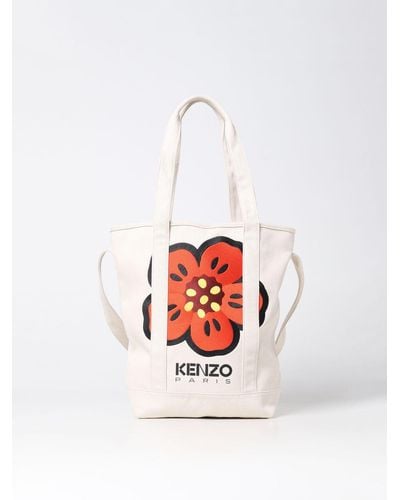 KENZO Boke Bag In Canvas - White