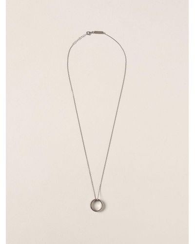 Maison Margiela 925 Silver Necklace With Ring - Metallic