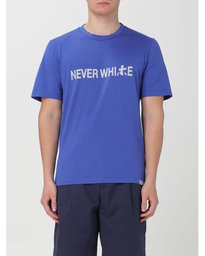 Premiata T-shirt in cotone con logo - Blu