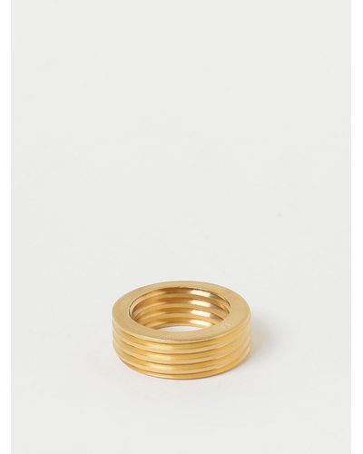 Maison Margiela Anello Bolt & Nut in ottone - Metallizzato