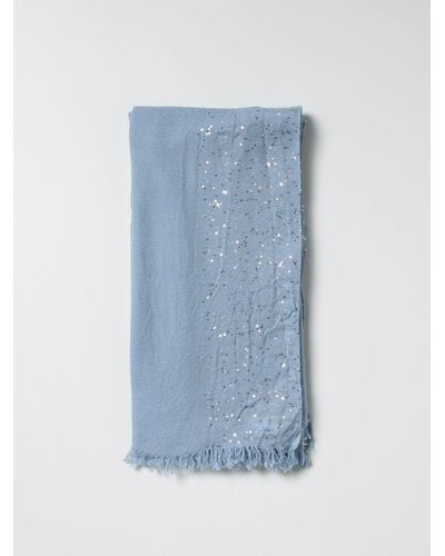 Faliero Sarti Scarf With Sequins - Blue