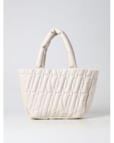 MSGM Bag In Quilted Synthetic Leather - Natural