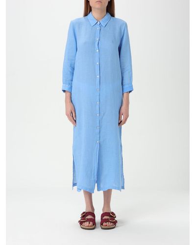 120% Lino Dress - Blue