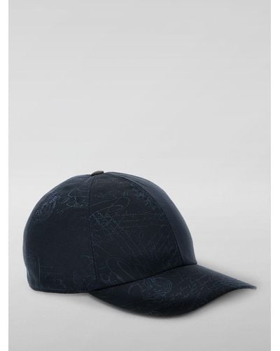 Berluti Cappello in cotone stampato - Blu