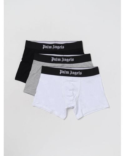 Palm Angels Set Of 3 Cotton Boxers - White