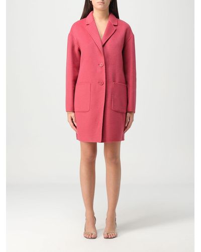 Twin Set Coat In Wool Blend - Red