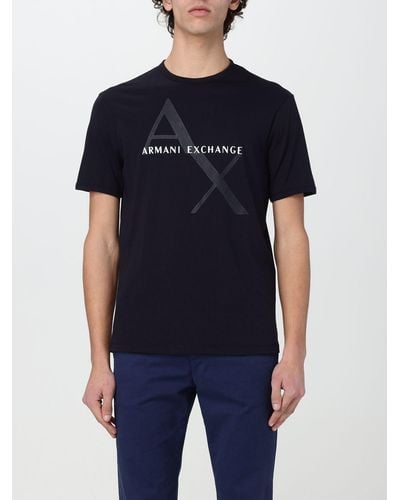 Armani Exchange T-shirt di cotone - Blu