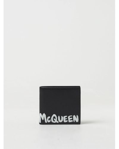 Alexander McQueen 'McQueen Graffiti' Bi Folt Portefeuille - Noir