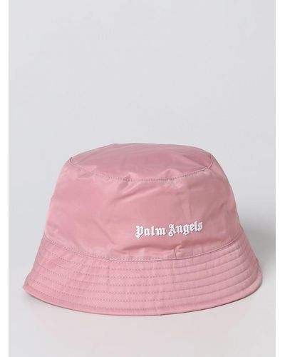 Palm Angels Sombrero de pescador con letras del logo - Rosa