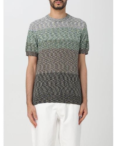 Missoni T-shirt a righe smussate - Verde