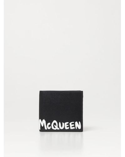 Alexander McQueen 'McQueen Graffiti' bi platean billetera - Negro